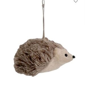 Fur Hedgehog Ornament, 3”, NWT 🦔